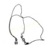 .925 Sterling Silver marked White Stone pendant