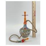 Vintage Turkish pottery & celluloid hookah