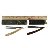 (2) straight razors Schumate St. Louis MO & S. R.