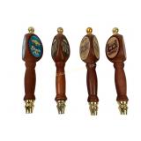 4 Wood, Brass Beer Tap Handles, Sierra Nevada Bran