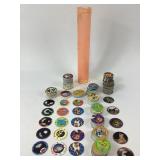 Huge Vintage Lot  HTF Pogs,  All MIchael