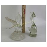 Crystal Eagle Figurine, Art Glass Duck