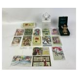 Christmas Postcards, Mikasa Crystal, Brass Angel F