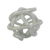 White Art Glass Knot Sculpture