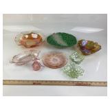 Carnival Glass Bowls, Depression Glass, Cabbage Le
