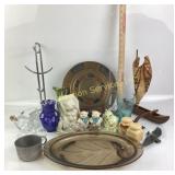 Salt and Peppers, Glassware, Metalware, Dog Plante