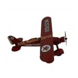 Red Texaco Metal Biplane Model Aircraft