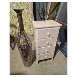 Mosiac Vase (36 in. H) & Painted Wood Side Table