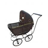 Wicker Doll Baby Carriage