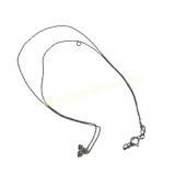 N/C 14K Marked Tri-stone pendant and chain 1.40g