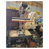 Wen Benchtop Drill Press Mounted on Wheeled Metal