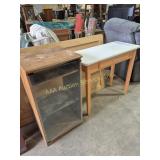 Wood Table with Porcelain Top (34.5 in. X 16 in.