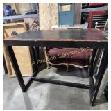 Wood Bar Style Tables (2) - Painted - Chipping &