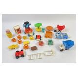 Vintage Fisher Price  Vehicles, Furniture