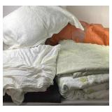 Bed Linens, Quilted Covers, Pillowcases, Orange Ta