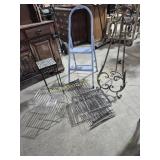 Metal Shelving, Wrought Iron Easel, Wrought Iron