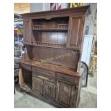 Wood Cabinet with Top Hutch (2 pieces) Needs