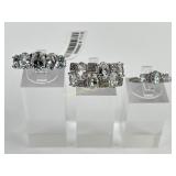 (3) 925 Sterling Silver Rings, one made in Thailan