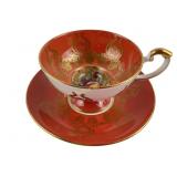 Aynsley Pedestal Fruit Orchard Teacup and Saucer