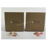(2) Pairs Sterling & Cultured Pearl Earrings