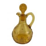 Indiana Tumbler & Goblet Co. Greentown Amber Glass