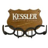 Kessler American Whiskey Wooden Advertising Plaque