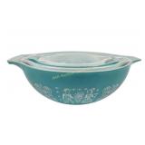 Pyrex Amish Butterprint Turquoise and White  Bowl