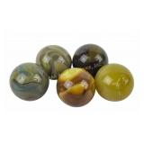 (5) Glass Shooter Marbles