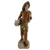 Royal Dux Porcelain "The Fisherman" Figurine