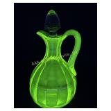 Riverside EAPG Vaseline Uranium Inside Ribbed Crue