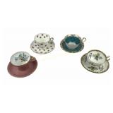 (4) Aynsley Bone China Teacups and Matching Saucer