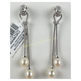 Sterling Silver & Cultured Pearl Earrings