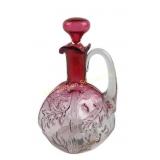 Rubina Royal Oak Cruet Northwood Circa 1889