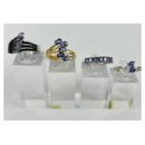 (4) 925 Sterling Silver Rings, Three made in India