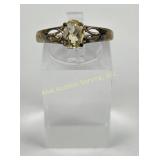 1.707 Gram STS Sterling Silver Ring with Clear Gem