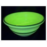 McKee Uranium Vaseline Custard Green Striped Mixin