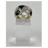 14k Gold, MOP & Diamond Ring