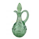 Apple Green Jewelled Heart Cruet Dugan Circa 1905-