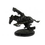 Cheyenne Bronze Horseback Sculpture by Frederic Re