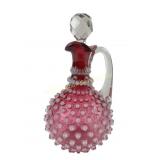 Hobbs, Brockunier & Co. Cranberry Opalescent Hobna