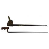 U.S. Indian Wars Bayonet with leather Scabbard Fro