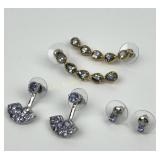 (3) Pairs of 925 Sterling Silver Earrings, 2 Pairs