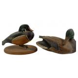 Gordon Alcorn Wooden Duck decoy and K.W. White Duc
