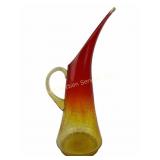 Mid Century Kanawha Amberina Glass Pitcher
