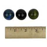 (3) Glass Glowing Shooter Marbles