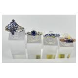 (4) 925 Sterling Silver Rings, Three made in India