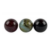 (3) Glass Glowing Shooter Marbles
