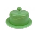 McKee Uranium Jadeite Butter Dish with Lid