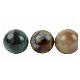 (3) Glass Glowing Shooter Marbles
