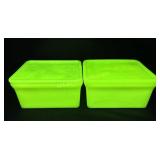 McKee Uranium Refrigerator Dish and Unmarked Refri